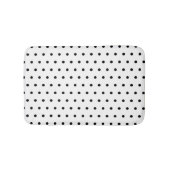 Schwarzweiss-Tupfen-Muster Badematte (Vorderseite)