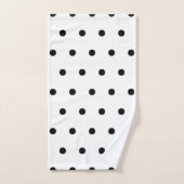 Schwarzweiss-Tupfen-Muster Badhandtuch Set (Handtuch)