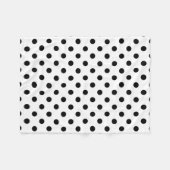 Schwarzweiss-Tupfen-Muster Fleecedecke (Vorderseite (Horizontal))