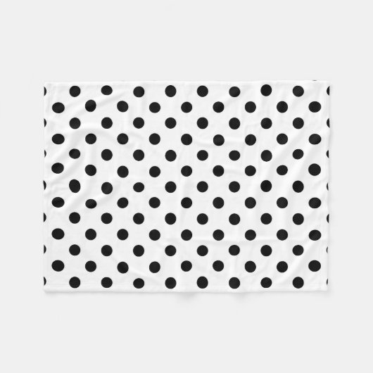 Schwarzweiss-Tupfen-Muster Fleecedecke (Vorderseite (Horizontal))