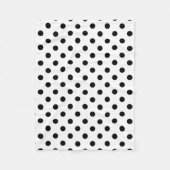 Schwarzweiss-Tupfen-Muster Fleecedecke (Vorderseite)