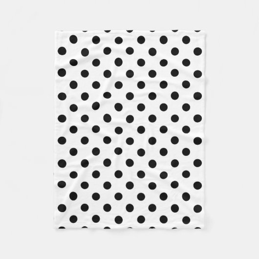 Schwarzweiss-Tupfen-Muster Fleecedecke (Vorderseite)