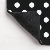 Schwarzweiss-Tupfen-Muster Mousepad (Ecke)