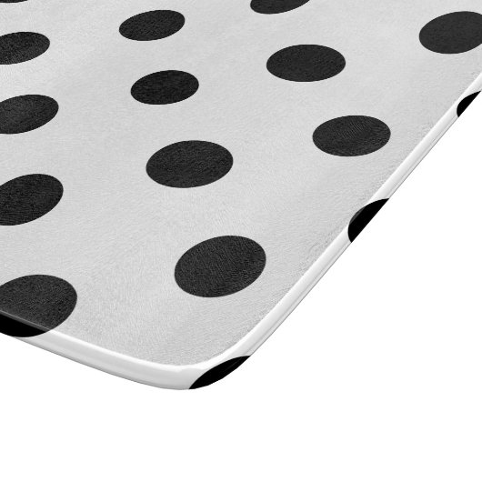 Schwarzweiss-Tupfen-Muster Schneidebrett (Ecke)