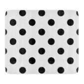 Schwarzweiss-Tupfen-Muster Schneidebrett (Vorderseite)
