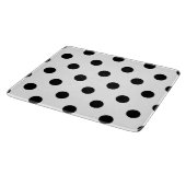 Schwarzweiss-Tupfen-Muster Schneidebrett (Ecke)