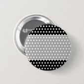 Schwarzweiss-Tupfen-Muster. Spotty. Button (Vorne & Hinten)
