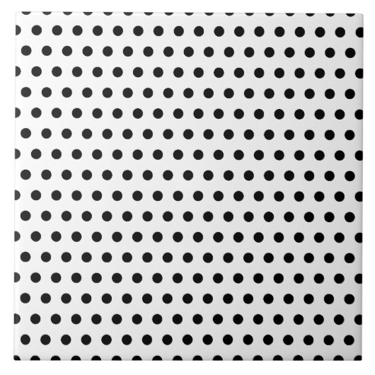 Schwarzweiss-Tupfen-Muster. Spotty. Fliese (Vorderseite)