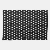 Schwarzweiss-Tupfen-Muster. Spotty. Geschirrtuch (Horizontal)