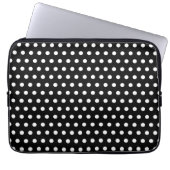 Schwarzweiss-Tupfen-Muster. Spotty. Laptopschutzhülle (Vorderseite)