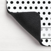 Schwarzweiss-Tupfen-Muster. Spotty. Mousepad (Ecke)