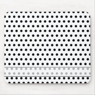 Schwarzweiss-Tupfen-Muster. Spotty. Mousepad
