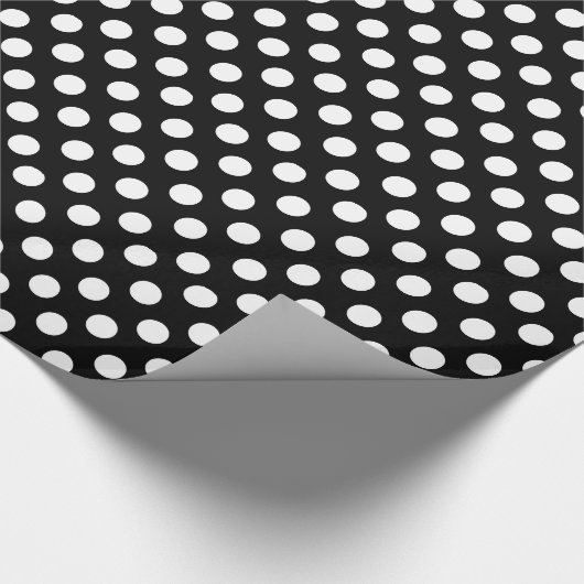 Schwarzweiss-Tupfen-Packpapier Geschenkpapier (Ecke)