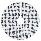 Schwarzweiss-Tupfen Polyester Weihnachtsbaumdecke (Vorderseite)