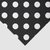 Schwarzweiss-Tupfen Seidenpapier (Detail)