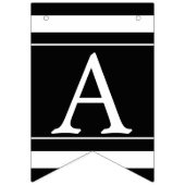 Schwarzweiss-Tupfen und gestreifte Flaggen-Flagge Wimpelkette (Dritte Fahne)