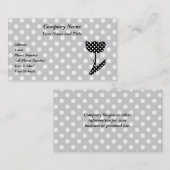 Schwarzweiss-Tupfen Visitenkarte (Vorne/Hinten)