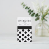 Schwarzweiss-Tupfen Visitenkarte (Stehend Vorderseite)