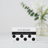 Schwarzweiss-Tupfen Visitenkarte (Stehend Vorderseite)