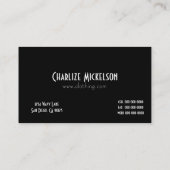 Schwarzweiss-Tupfen-Visitenkarten Visitenkarte (Rückseite)