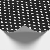 Schwarzweiss-Tupfenmuster-Packpapier Geschenkpapier (Ecke)