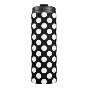 Schwarzweiss-Tupfenmuster Thermosbecher