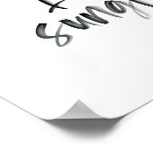 Schwarzweiß-Typografie "Bright Future" Poster (Ecke)