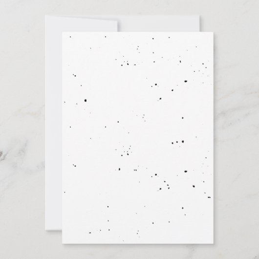 Schwarzweiss-Typografie-Spritzer danken Ihnen Dankeskarte (Rückseite)