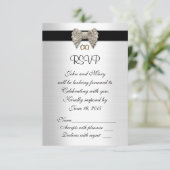 Schwarzweiß-uAwg Einladung (Stehend Vorderseite)