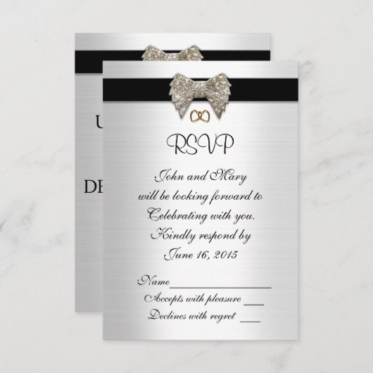 Schwarzweiß-uAwg Einladung (Vorne/Hinten)