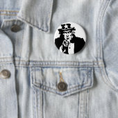Schwarzweiss-Uncle Sam Ikone Button (Beispiel)