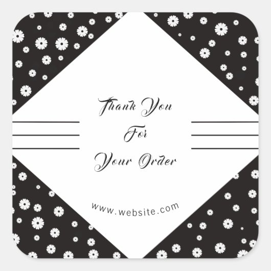 Schwarzweiß-Unternehmen Vielen Dank Sticker (Vorderseite)