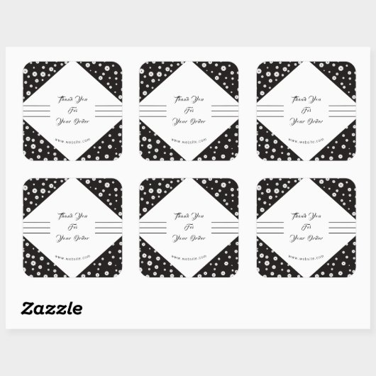 Schwarzweiß-Unternehmen Vielen Dank Sticker (Blatt)