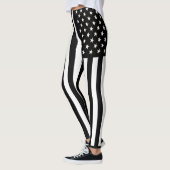 Schwarzweiss-USA-Flaggen-Leggings Leggings (Links)