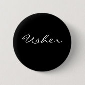 Schwarzweiss-Usher-Knopf Button (Vorderseite)