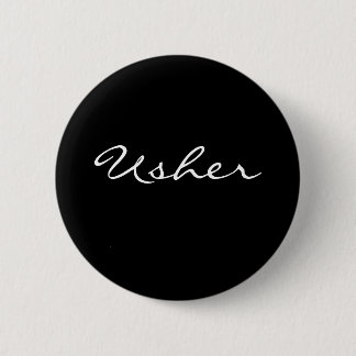 Schwarzweiss-Usher-Knopf Button
