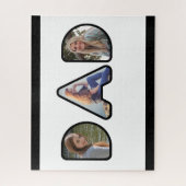 Schwarzweiß-Vater-FotoCollage Puzzle (Vertikal)