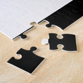 Schwarzweiß-Vater-FotoCollage Puzzle (Seite)