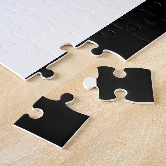 Schwarzweiß-Vater-FotoCollage Puzzle (Seite)