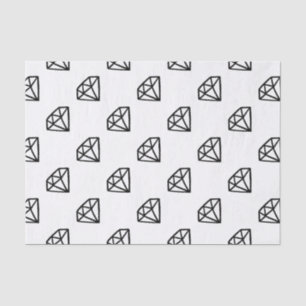 Schwarzweiss-Version des Diamanten Seidenpapier