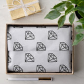 Schwarzweiss-Version des Diamanten Seidenpapier (Geschenk)