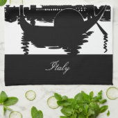 Schwarzweiss-Vience Italien Handtuch (Gefaltet)