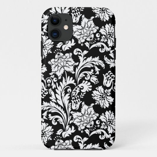 Schwarzweiß-Vintage Blume Case-Mate iPhone Hülle (Rückseite)