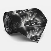 Schwarzweiß-Vintage-Muster Krawatte (Gerollt)