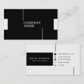 Schwarzweiß Visitenkarte (Vorne/Hinten)