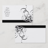 Schwarzweiß Visitenkarte (Vorne/Hinten)