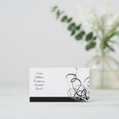 Schwarzweiß Visitenkarte (Stehend Vorderseite)