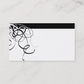 Schwarzweiß Visitenkarte (Rückseite)