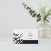 Schwarzweiß Visitenkarte (Stehend Vorderseite)