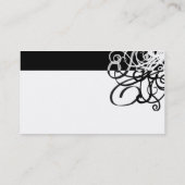 Schwarzweiß Visitenkarte (Rückseite)
